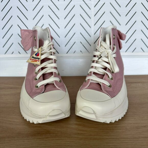 ⭐Converse  Run Star Hike Hi 8 Men Shoes Dusty Pink Embroidered Floral A09781C main image 6